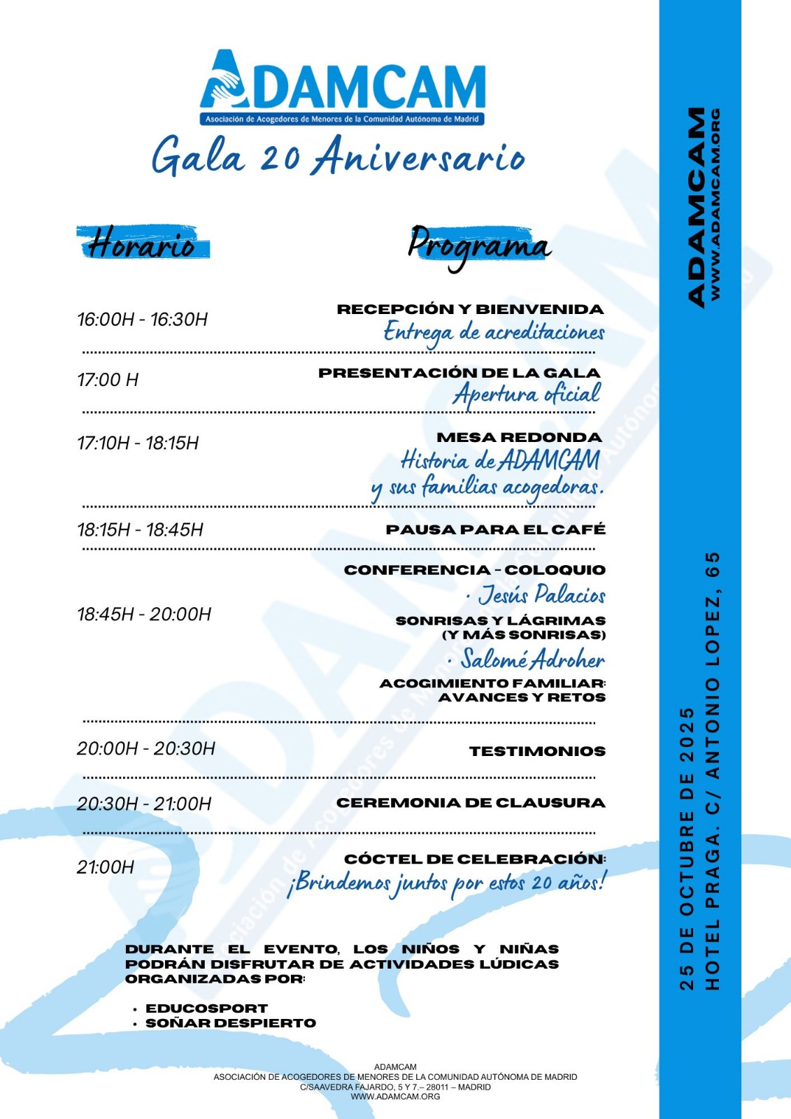 GALA 20 ANIVERSARIO ADAMCAM